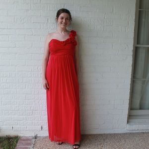 City Triangles Junior's One-Shoulder Rosette Dress